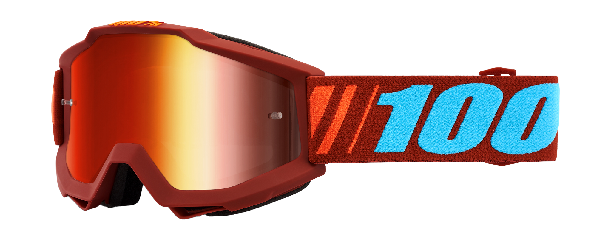 100% Motocross Goggle Accuri 1 Dauphine - Mirror Red