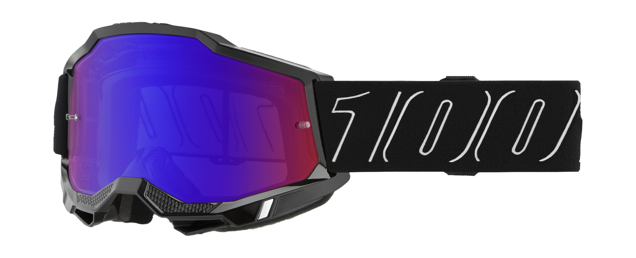 100% Motocross Goggle Accuri 2 Blackline - Mirror Red / Blue