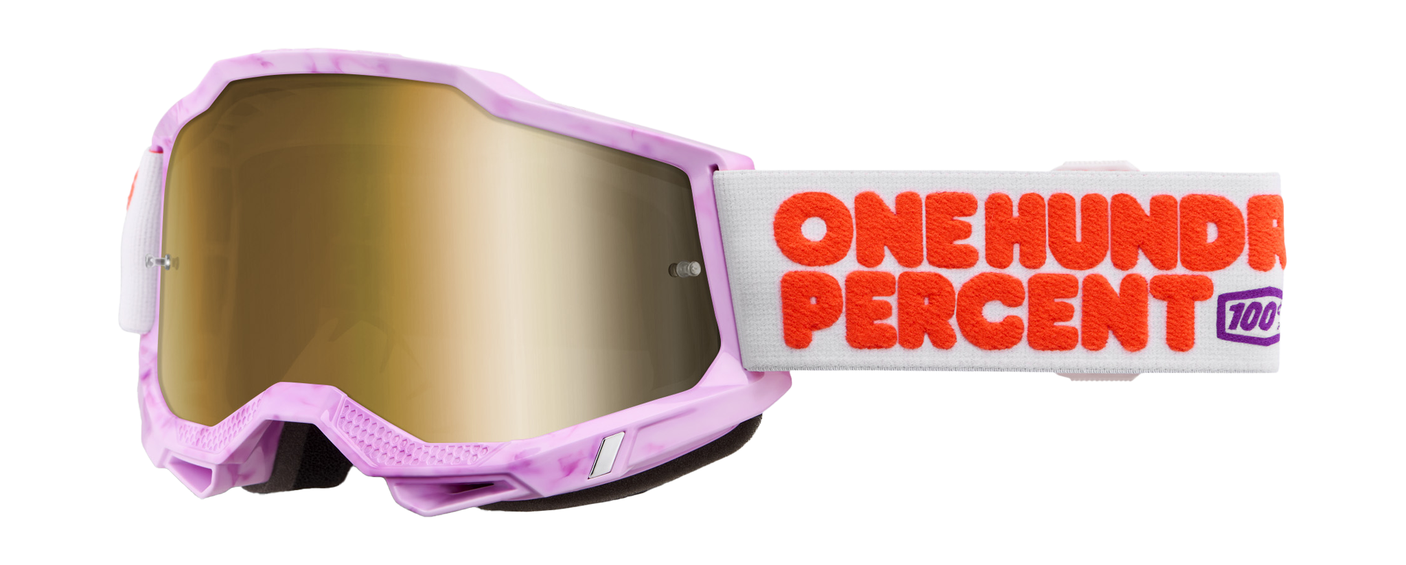 100% Motocross Goggle Accuri 2 Hundreds - Mirror True Gold