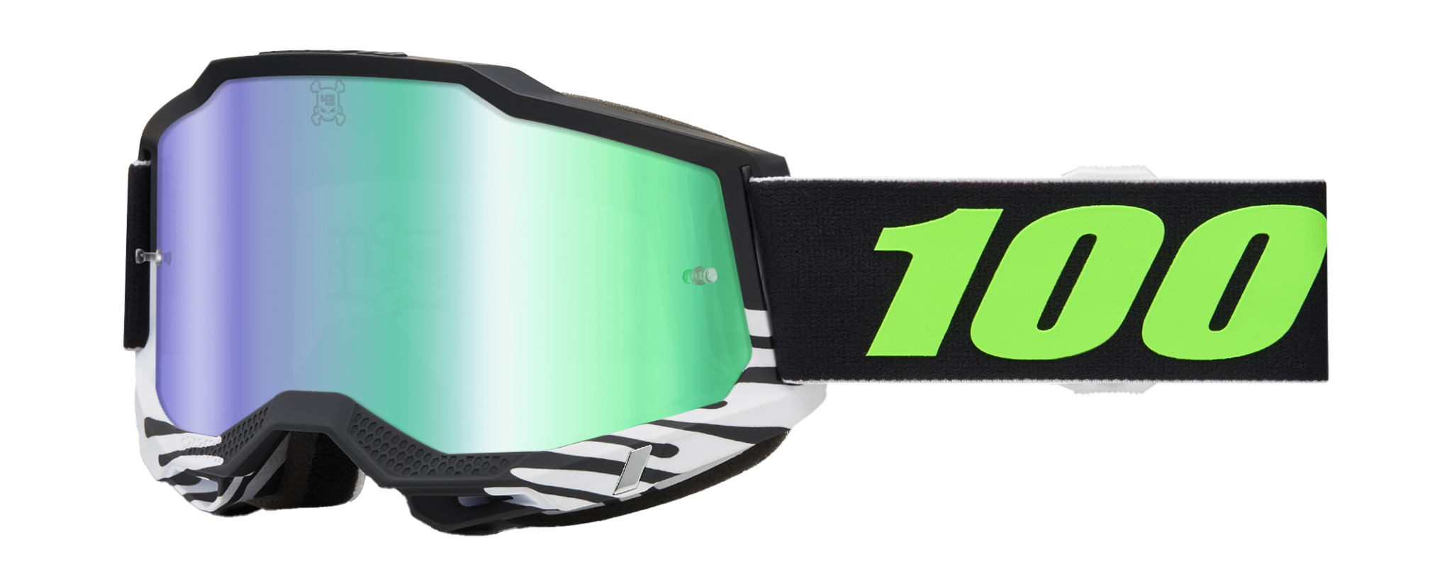 100% Motocross Goggle Accuri 2 KB43 SE Blackdrip - Mirror Green