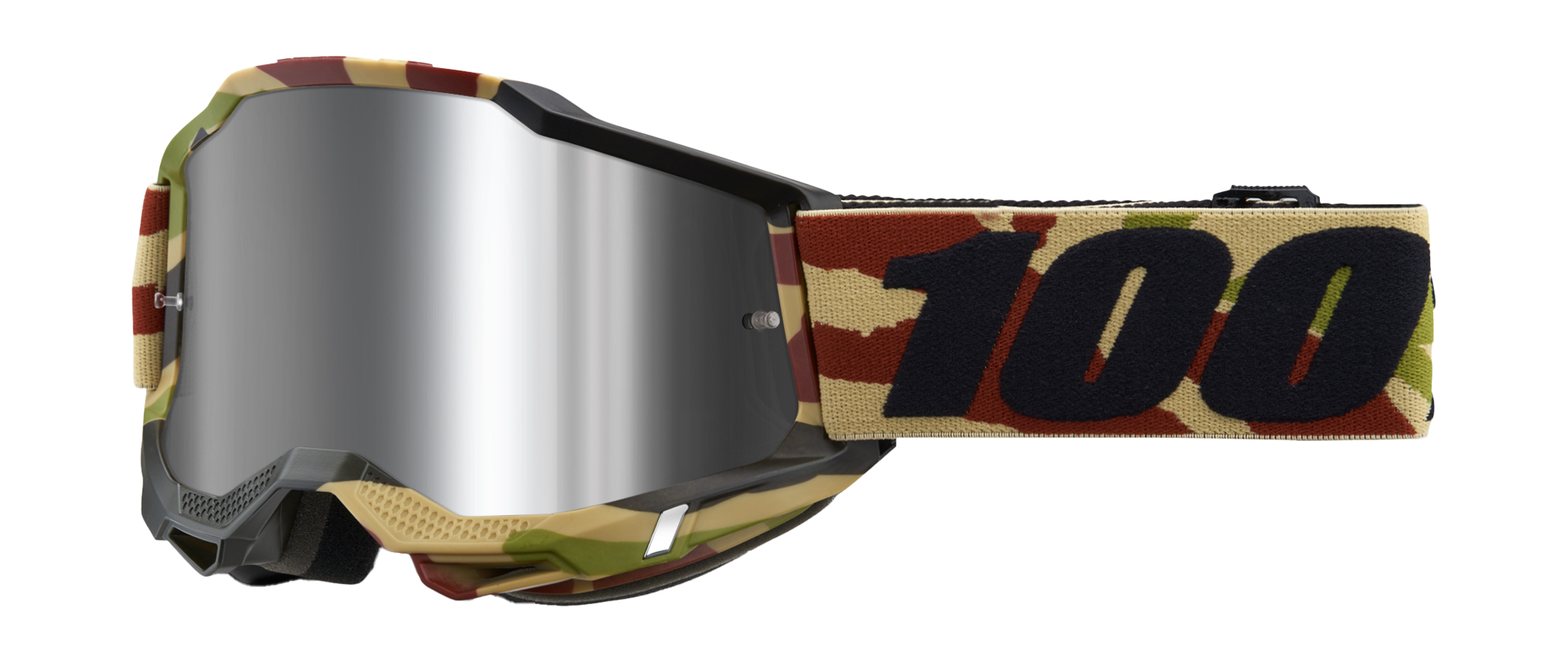 100% Motocross Goggle Accuri 2 Mission - Mirror Silver Flash