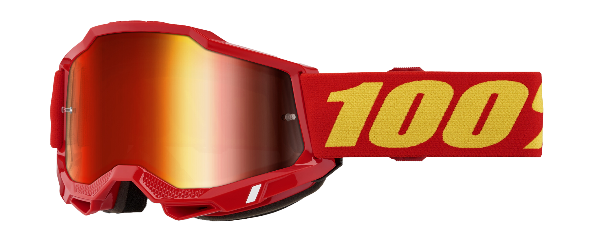 100% Motocross Goggle Accuri 2 Red - Mirror Red