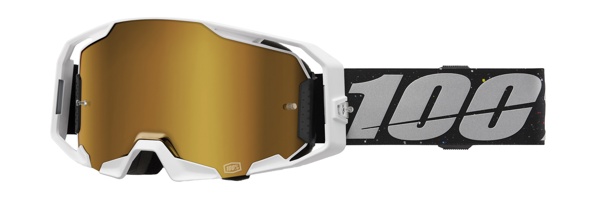100% Motocross Goggle ARmatic RapidRacer - Mirror True Gold