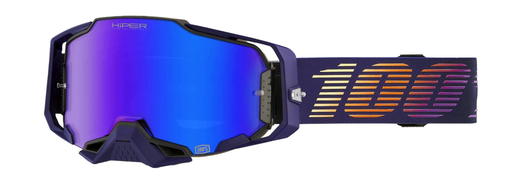 100% Motocross Goggle Armega Agenda - HiPER Mirror Blue