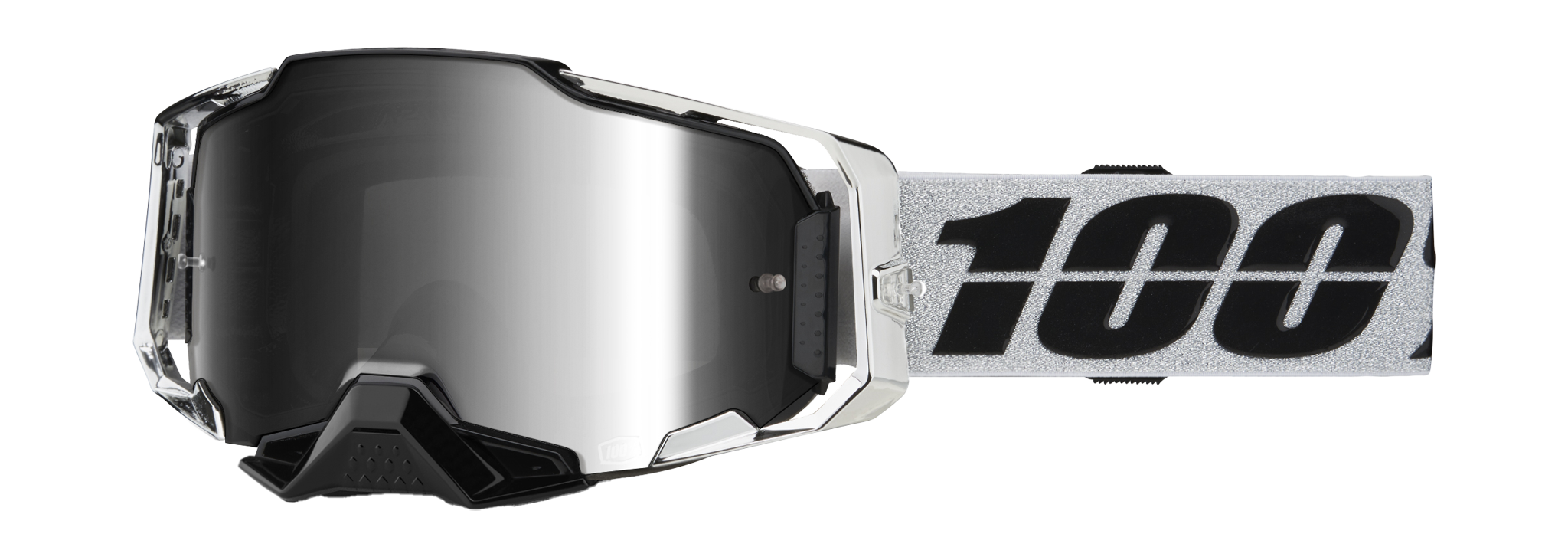 100% Motocross Goggle Armega Atac - Mirror Silver