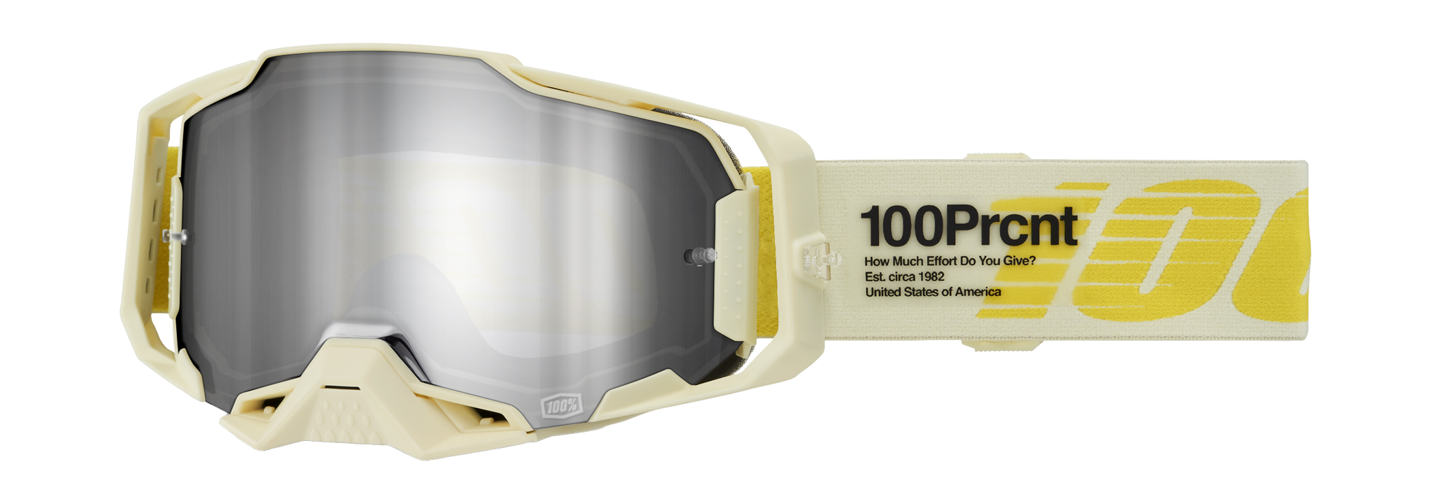 100% Motocross Goggle Armega Barely - Mirror Silver