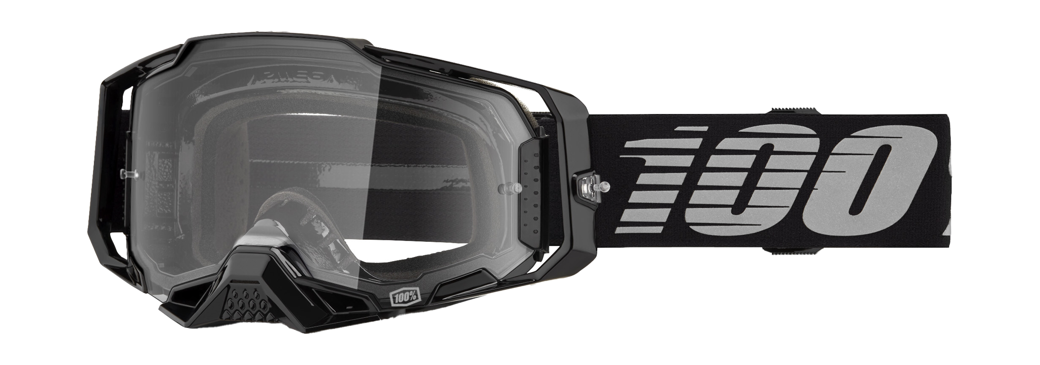 100% Motocross Goggle Armega Black - Clear