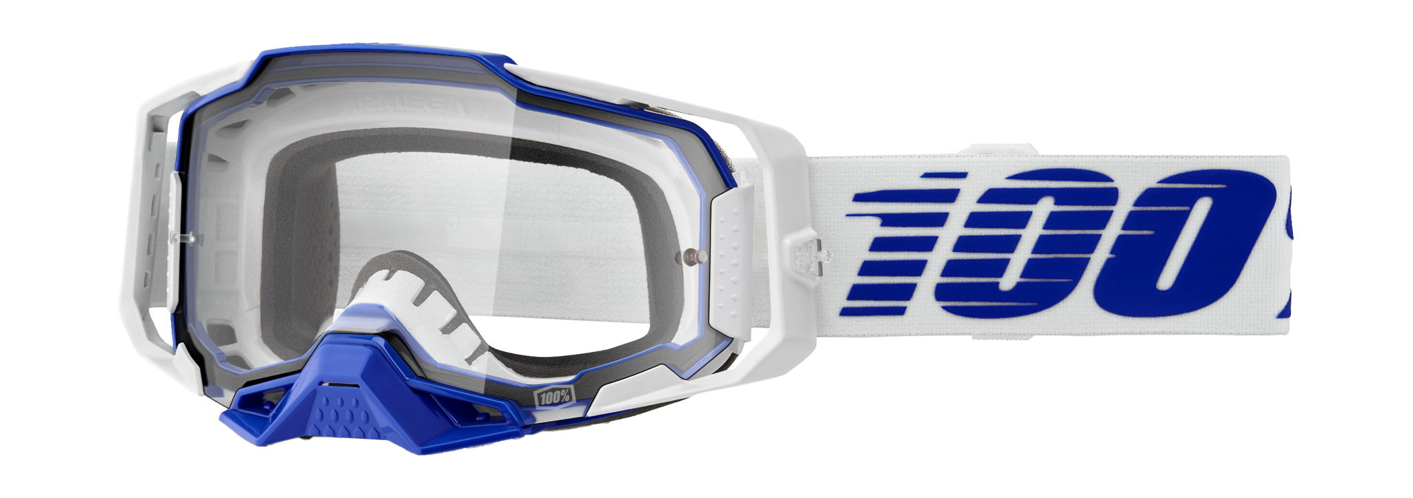 100% Motocross Goggle Armega Blue - Clear