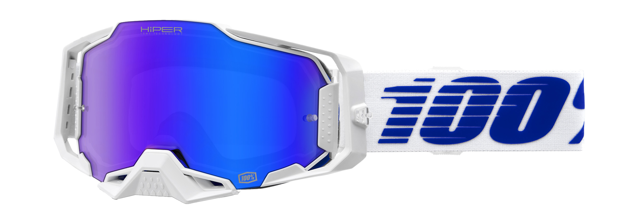 100% Motocross Goggle Armega Izi - HiPER Mirror Blue