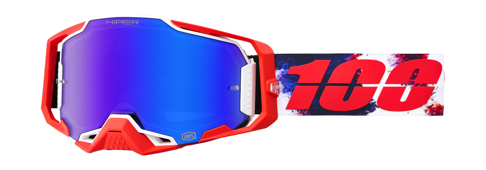 100% Motocross Goggle Armega Morpho - HiPER Mirror Blue