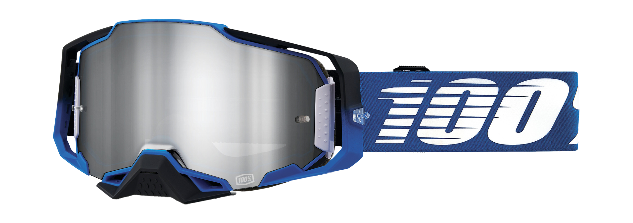 100% Motocross Goggle Armega Rockchuck - Mirror Silver Flash