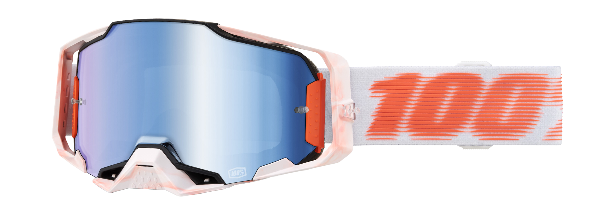 100% Motocross Goggle Armega Tubular - Mirror Blue