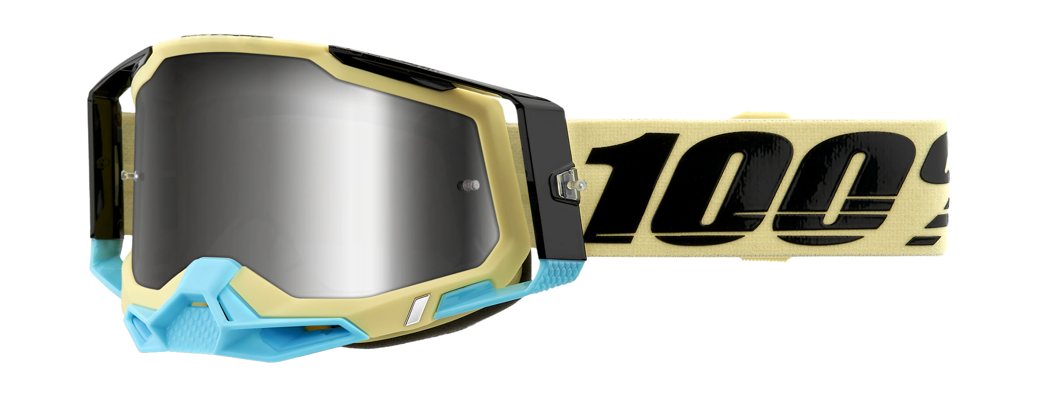 100% Motocross Goggle Racecraft 2 Airblast - Mirror Silver