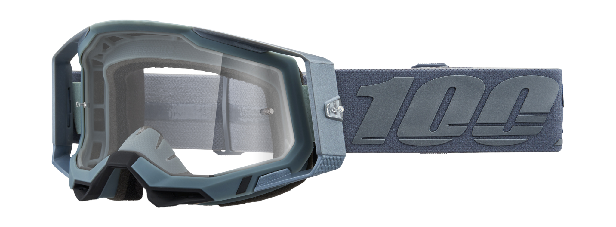 100% Motocross Goggle Racecraft 2 Battleship - Clear