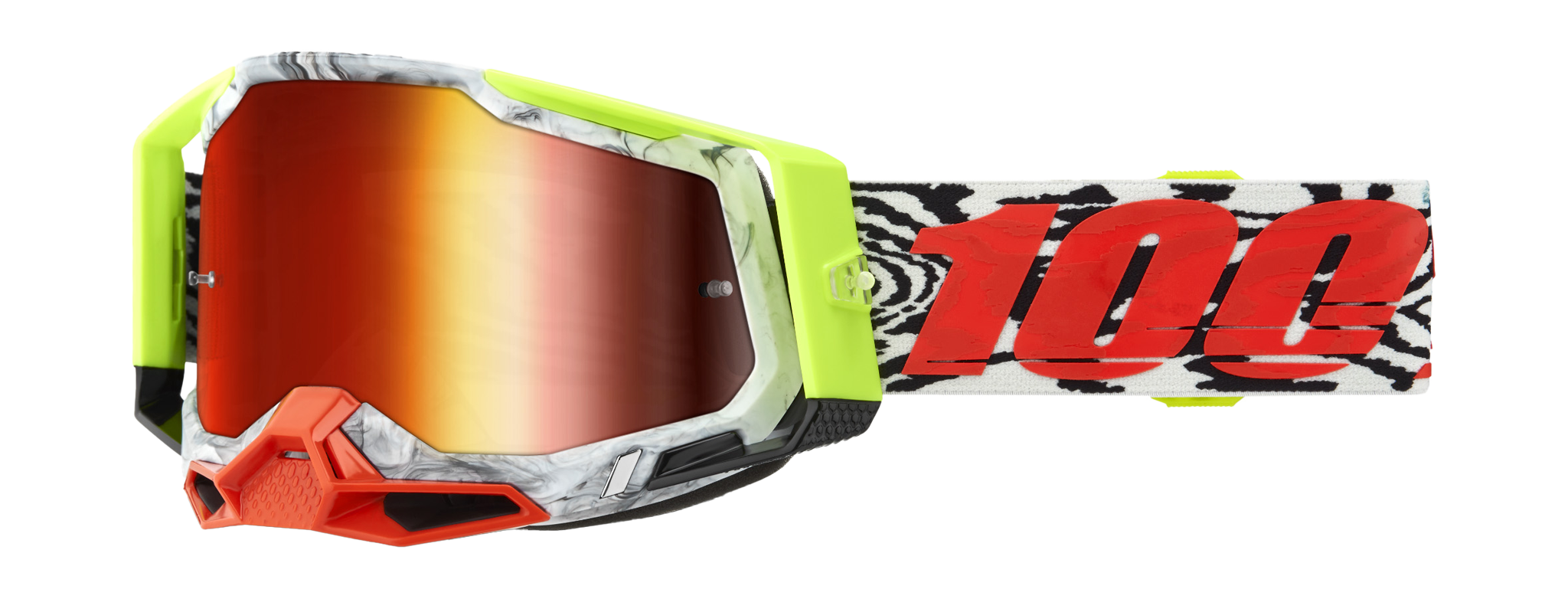 100% Motocross Goggle Racecraft 2 Engal - Mirror Red