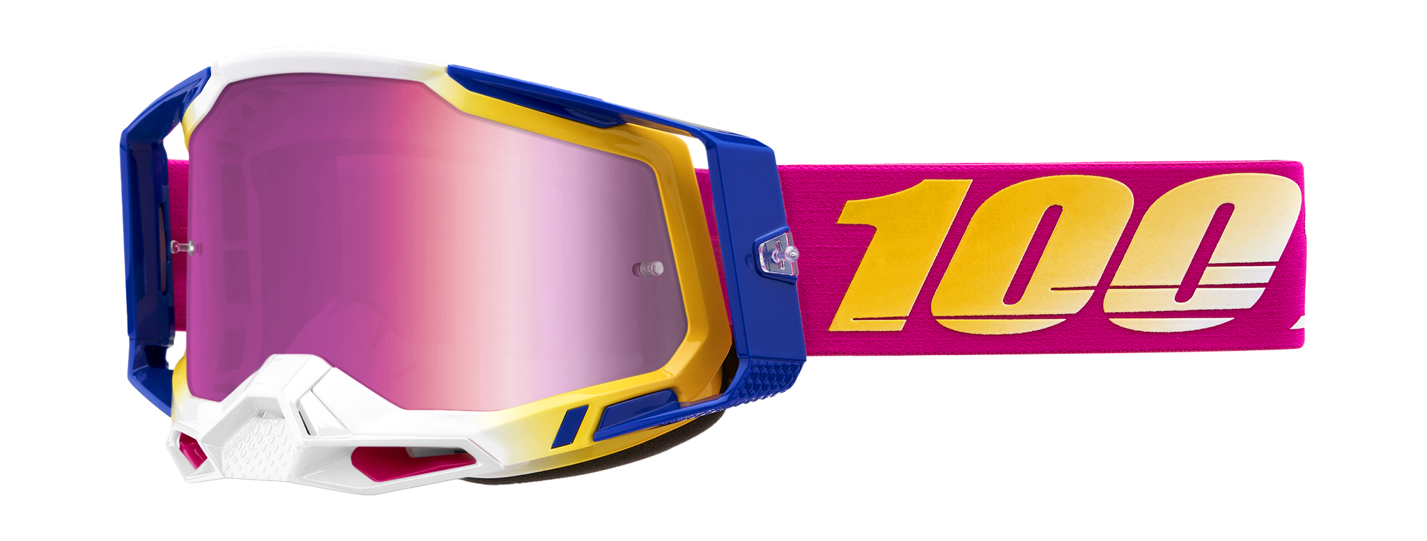 100% Motocross Goggle Racecraft 2 Mission - Mirror Pink