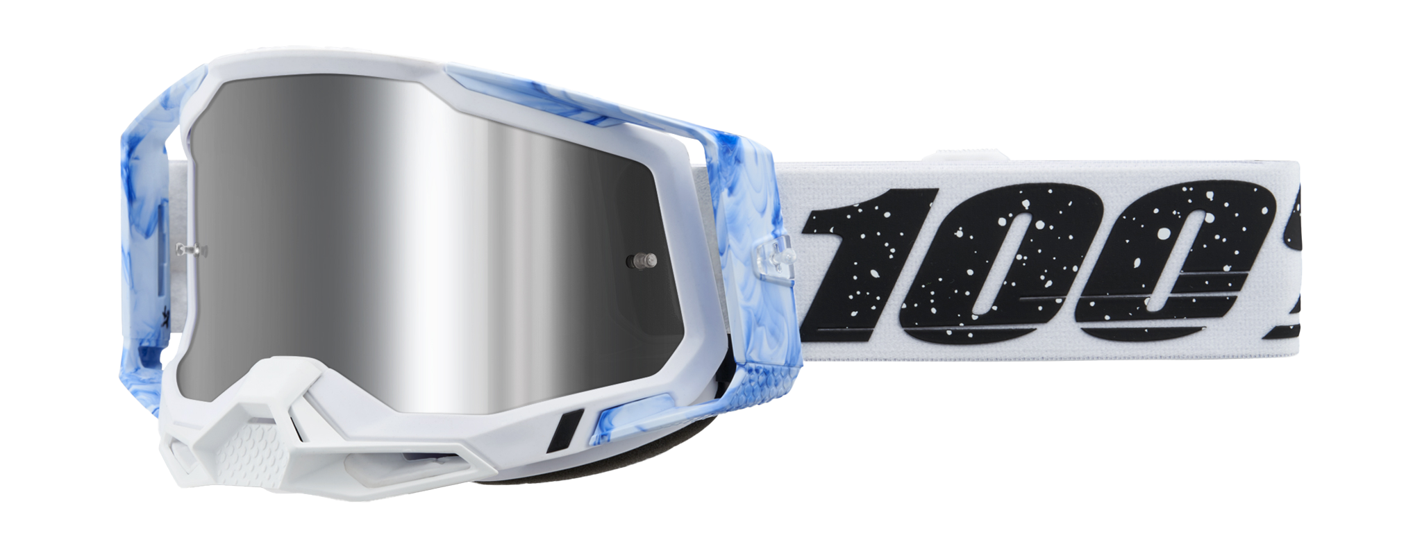100% Motocross Goggle Racecraft 2 Mixos - Mirror Silver Flash