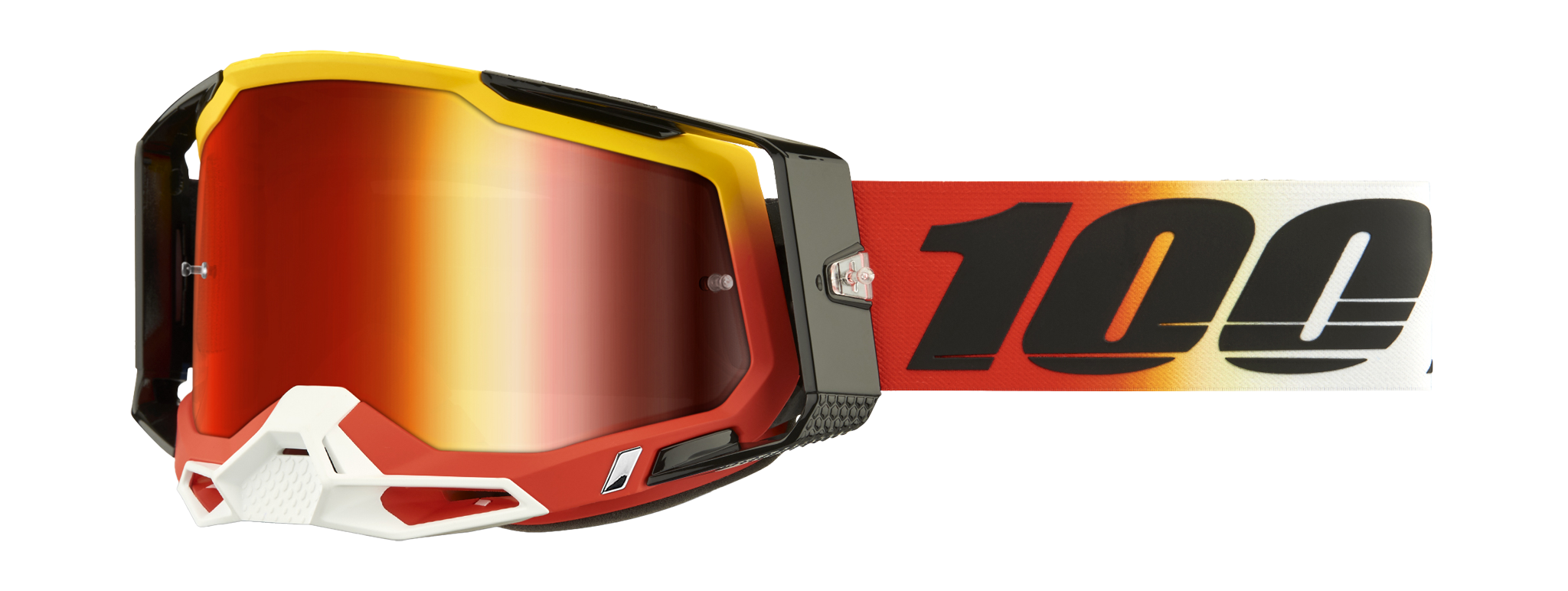 100% Motocross Goggle Racecraft 2 Ogusto - Mirror Red