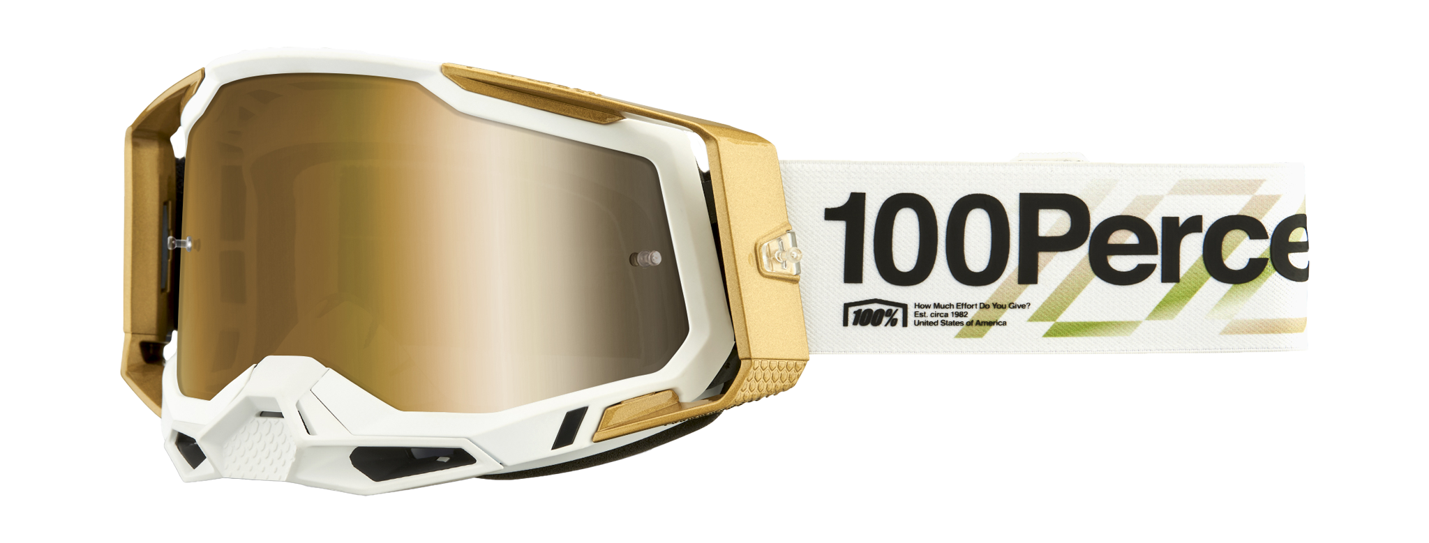 100% Motocross Goggle Racecraft 2 Succession - Mirror True Gold