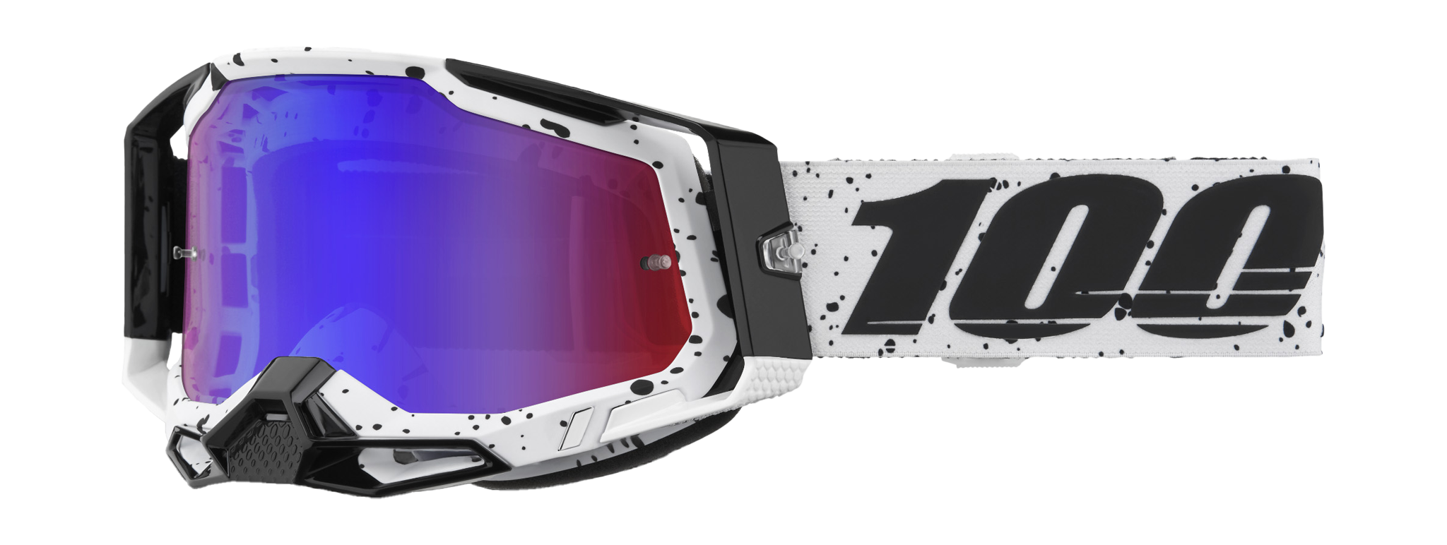 100% Motocross Goggle Racecraft 2 Trinity - Mirror Red / Blue