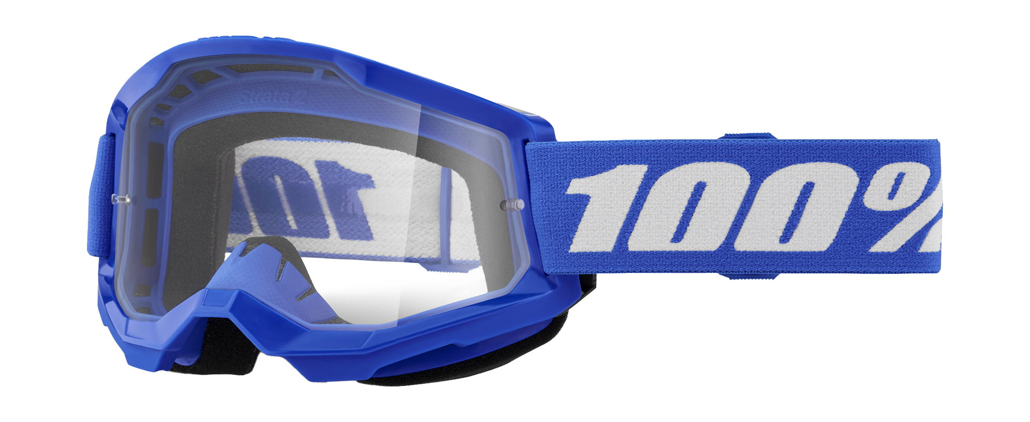 100% Motocross Goggle Strata 2 Blue - Clear