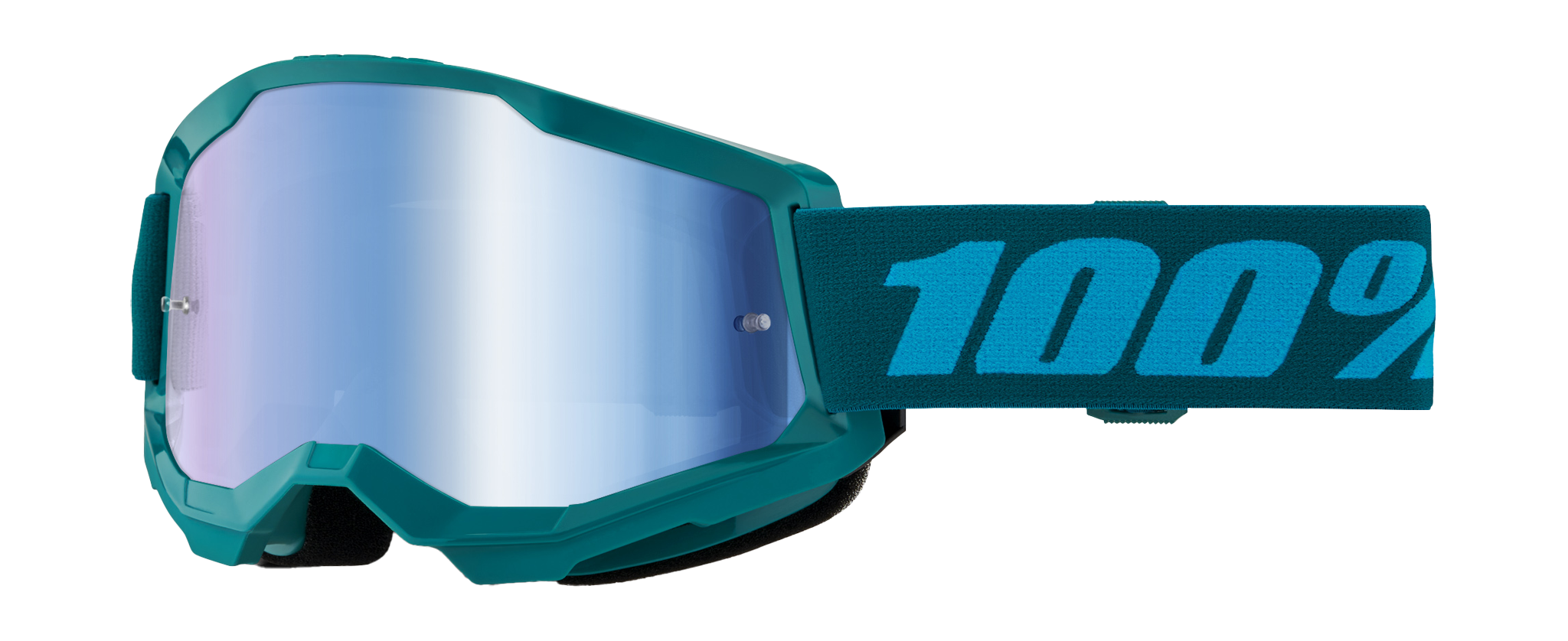 100% Motocross Goggle Strata 2 Stone - Mirror Blue