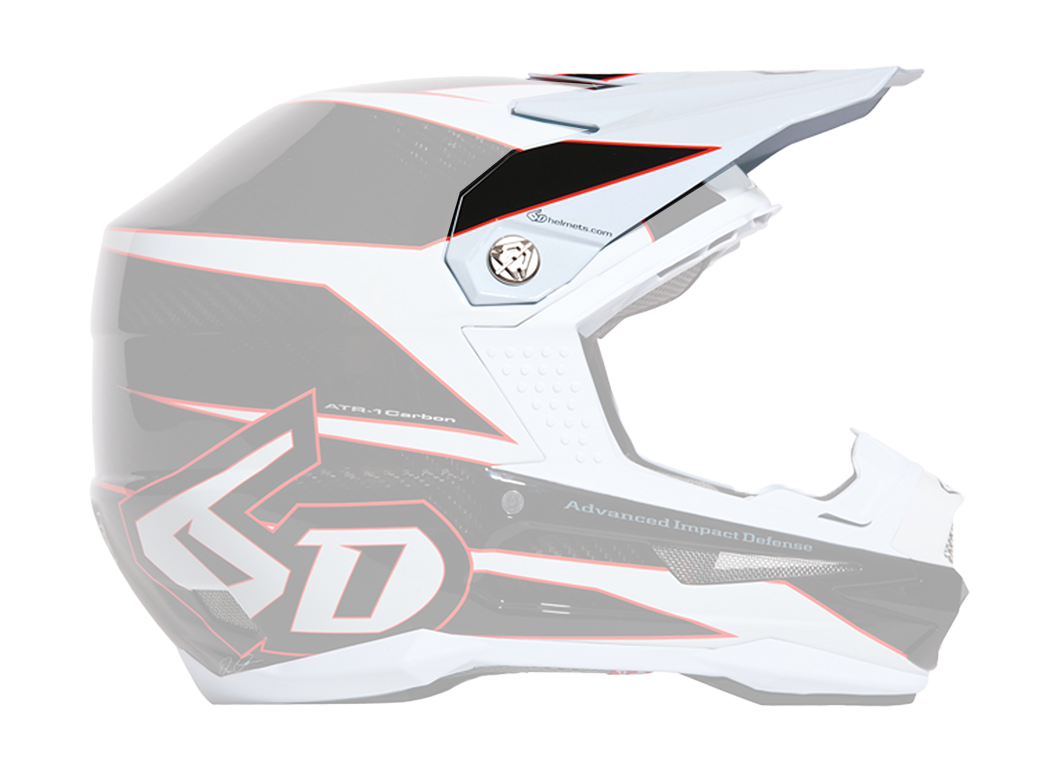 6D Helmet Visor ATR-1 Evo Carbon - White Gloss Finish