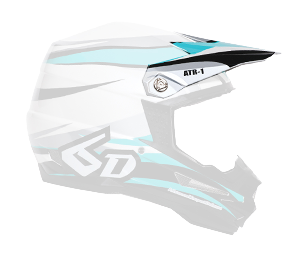 6D Helmet Visor ATR-1 Flo - Teal / White