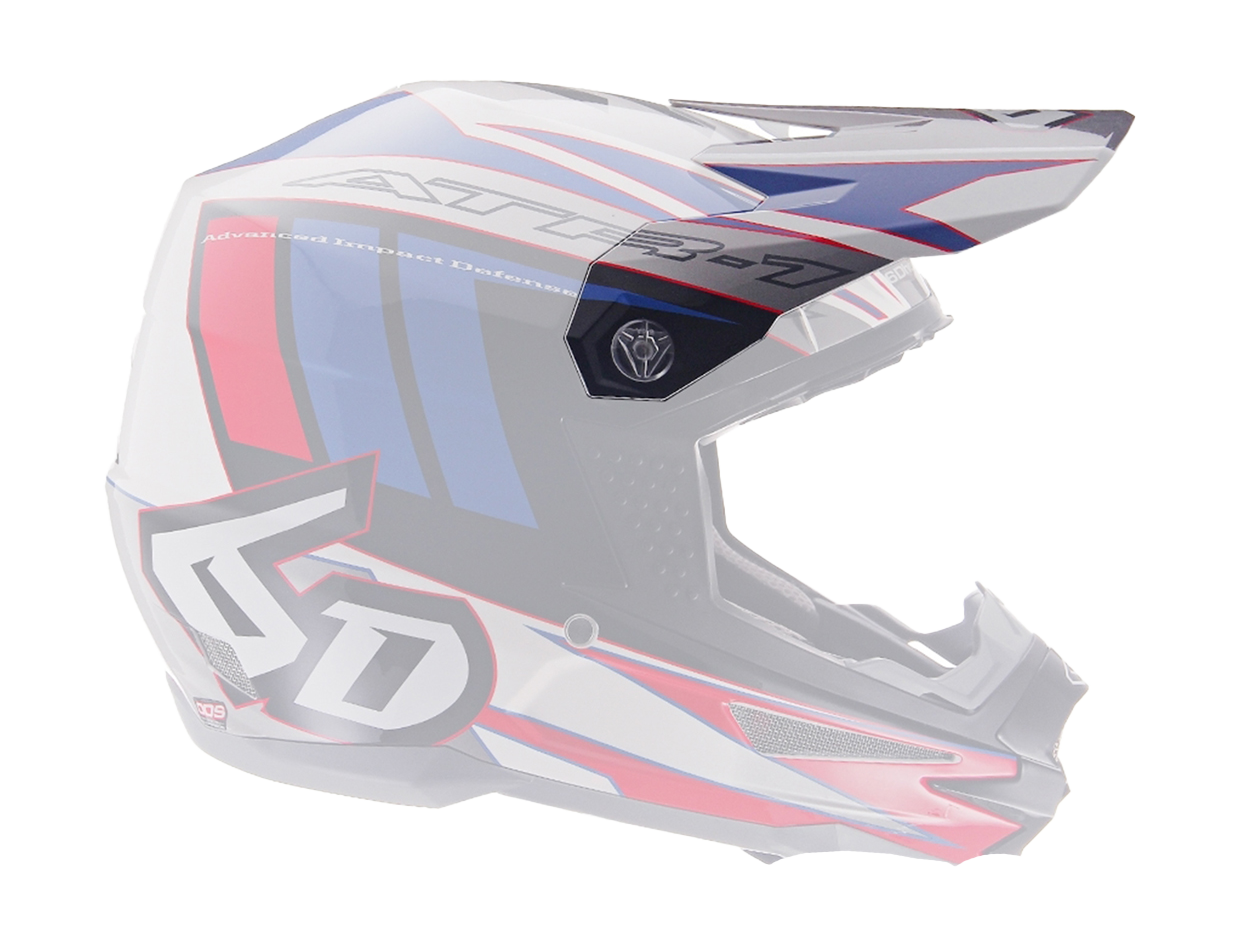 6D Helmet Visor ATR-1 Point - Red / White / Blue