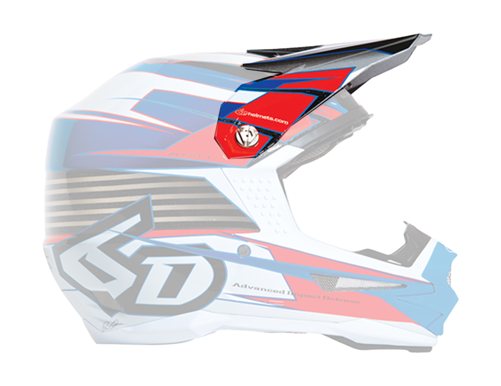 6D Helmet Visor ATR-1 Rush - Red / White / Blue