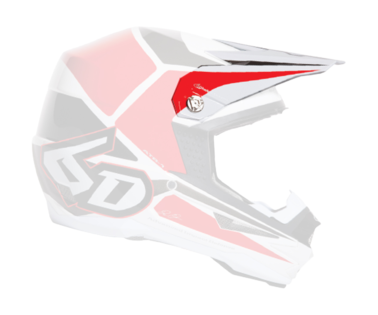 6D Helmet Visor ATR-1 Tech - Red