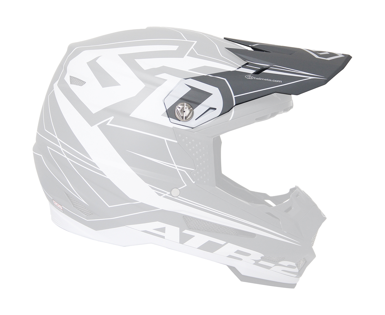 6D Helmet Visor ATR-2 Aero Mat - Grey