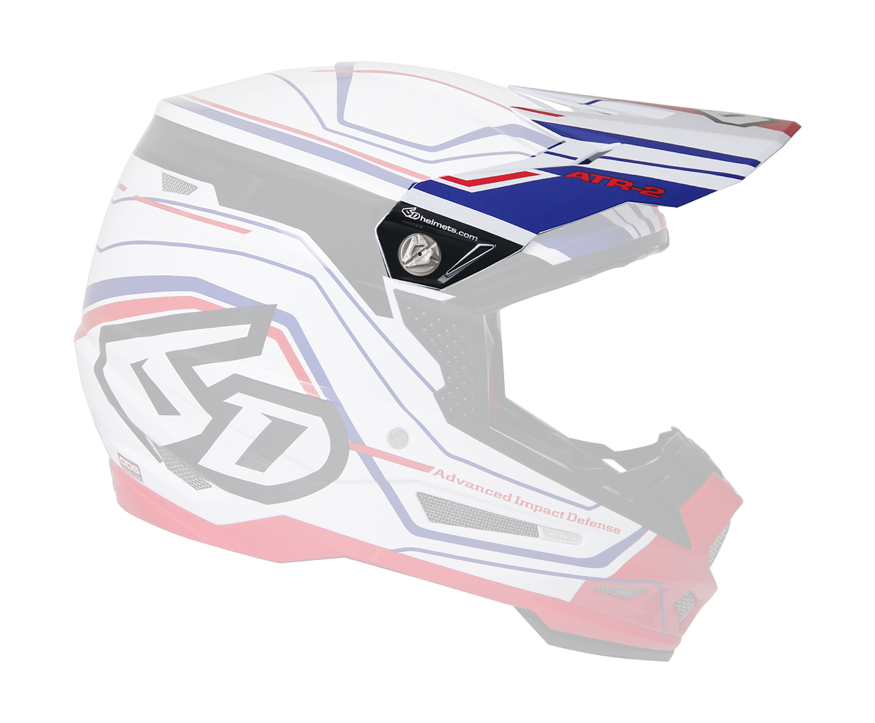 6D Helmet Visor ATR-2 Circuit Glans - White