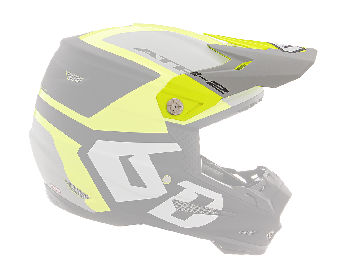 6D Helmet Visor ATR-2 Helo - Yellow / Grey