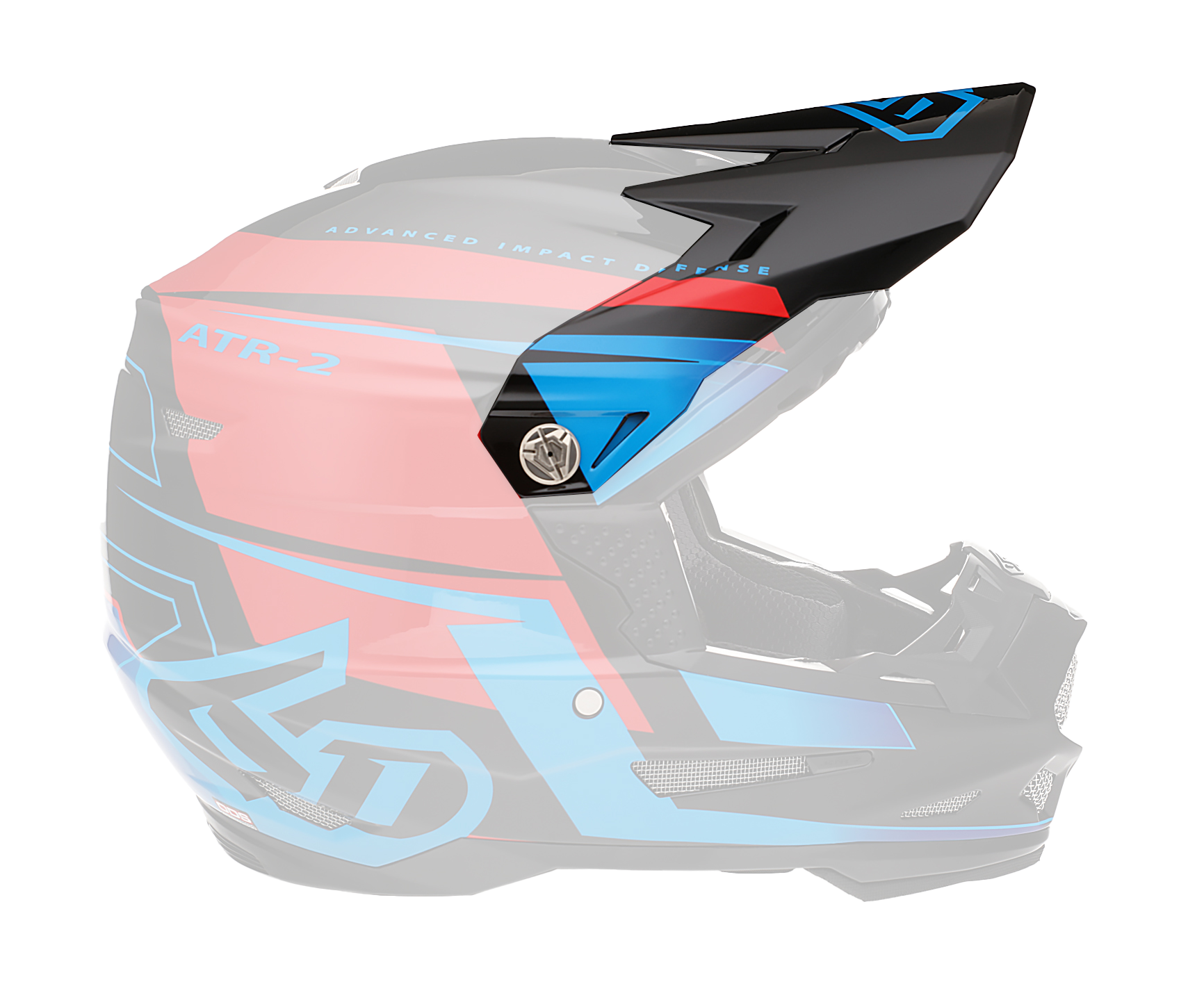 6D Helmet Visor ATR-2 Mach - Red / Black / Blue