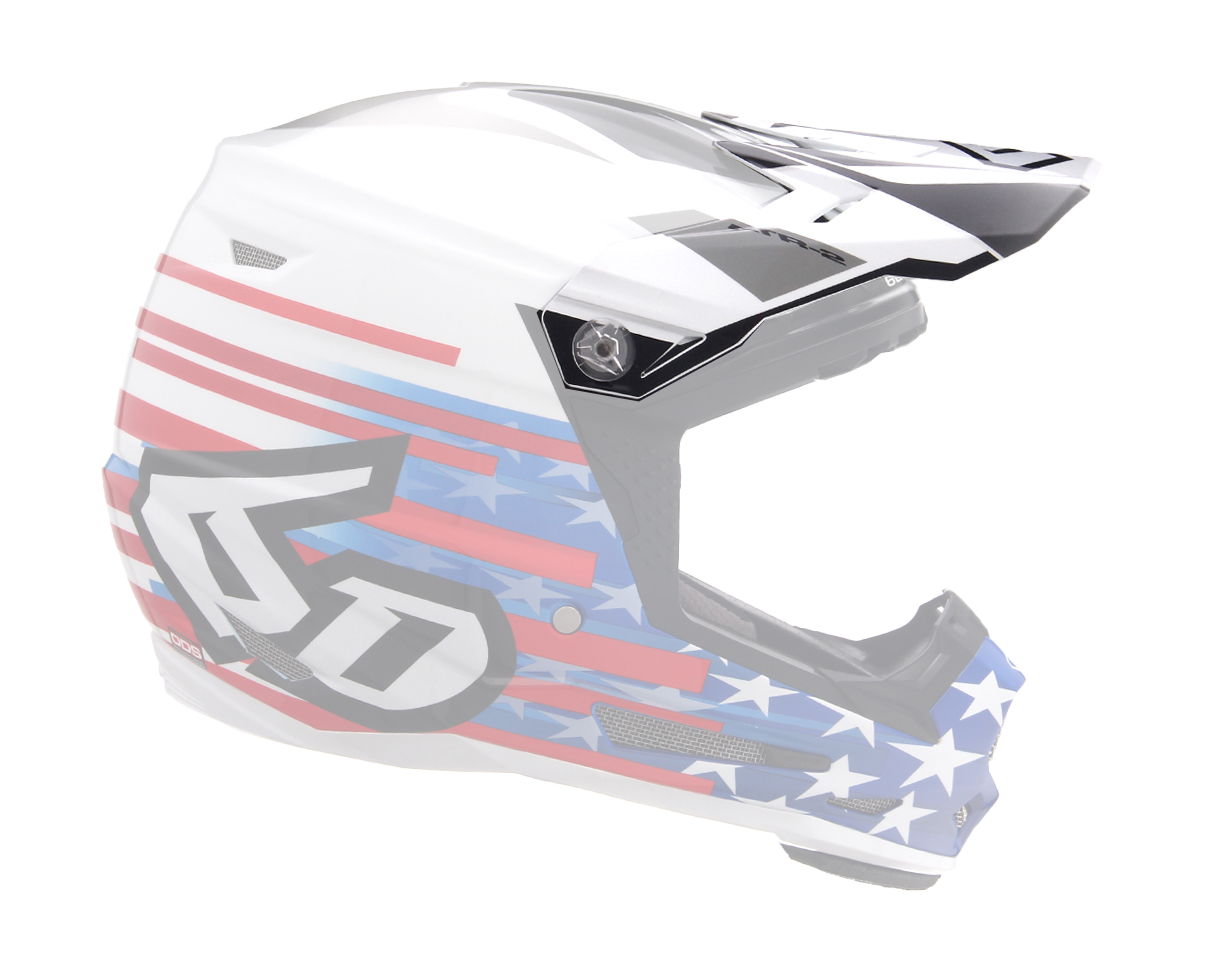 6D Helmet Visor ATR-2 Patriot - Red / White / Blue