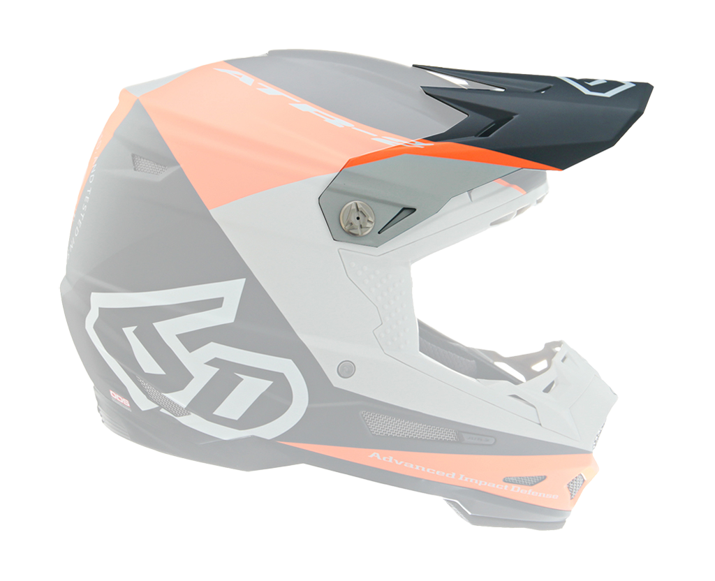 6D Helmet Visor ATR-2 Quadrant - Orange / Black / Grey