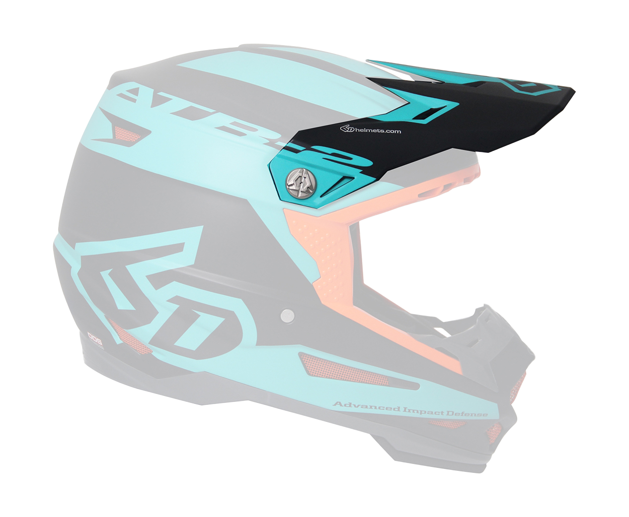 6D Helmet Visor ATR-2 Sector Mat - Teal
