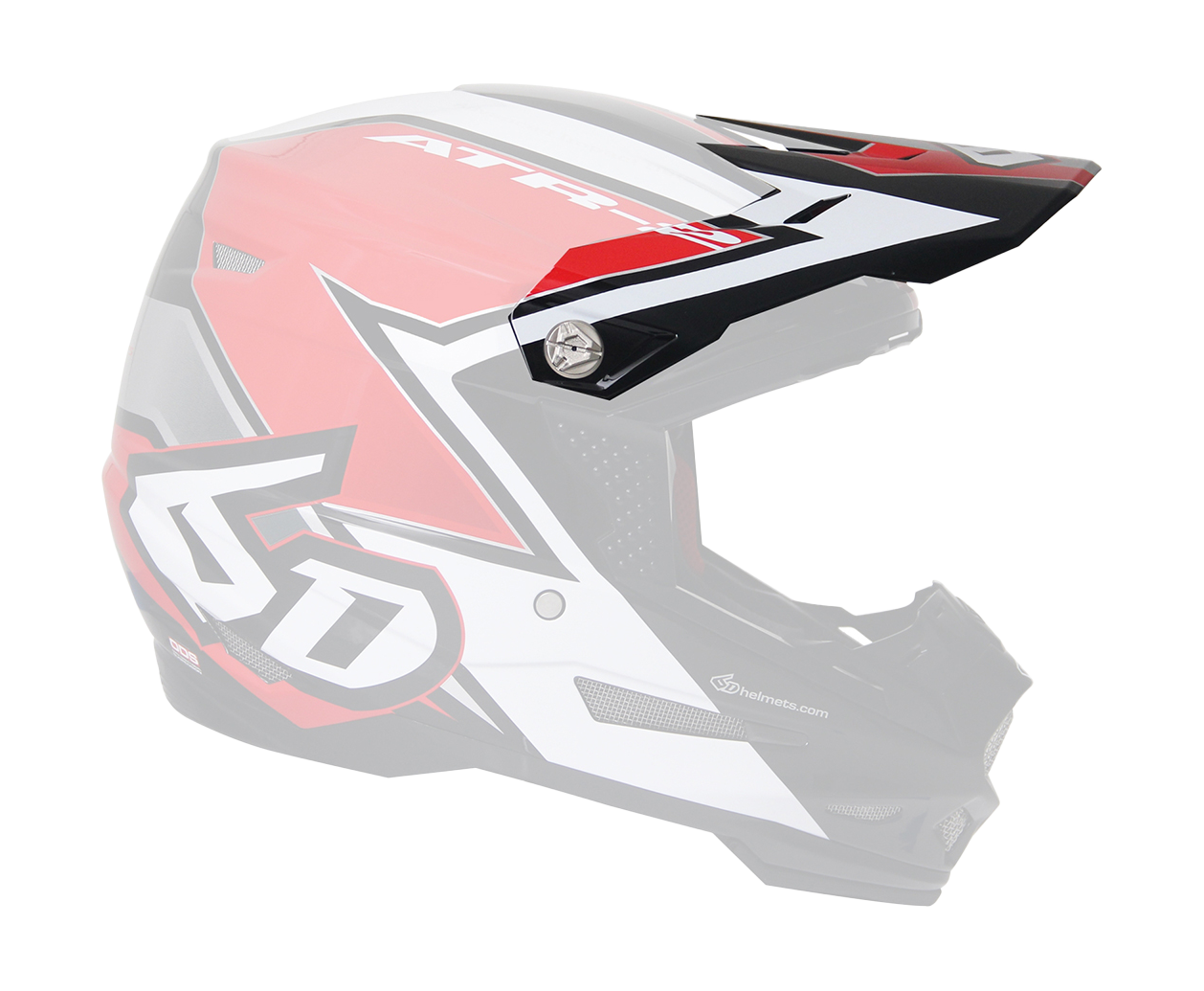6D Helmet Visor ATR-2 Strike Glans - Red