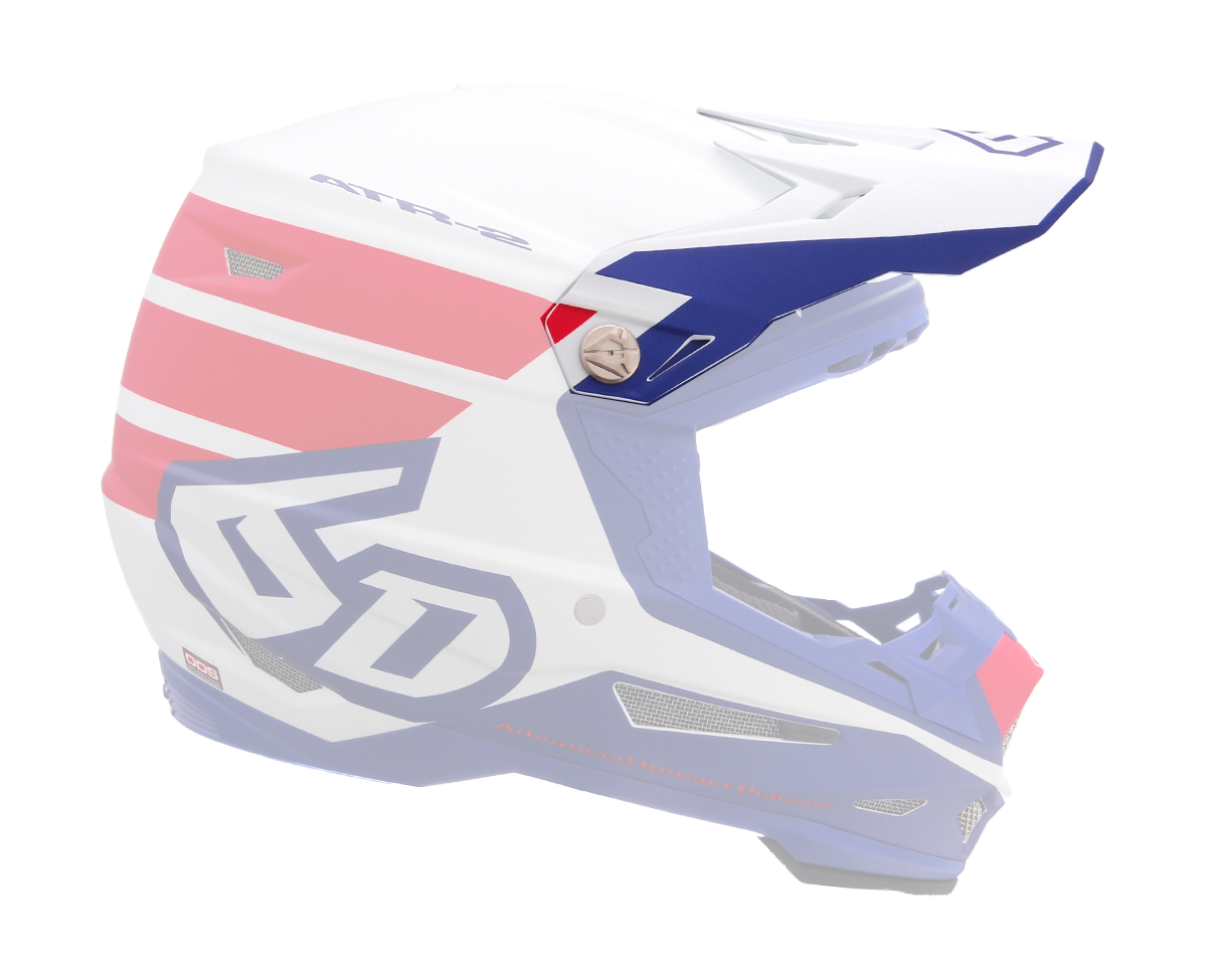 6D Helmet Visor ATR-2 Stripe - Red / White / Blue