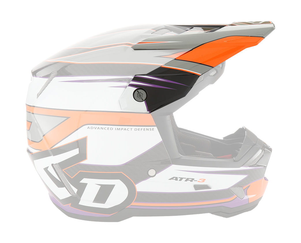 6D Helmet Visor ATR-3 Hyper - Neon Orange / Purple