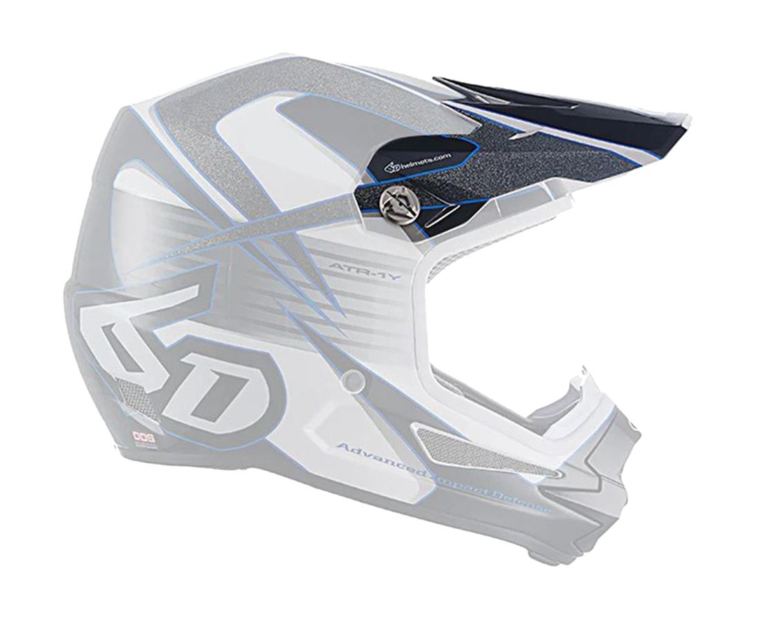 6D Youth Helmet Visor ATR-1Y Avenger - Blue / White