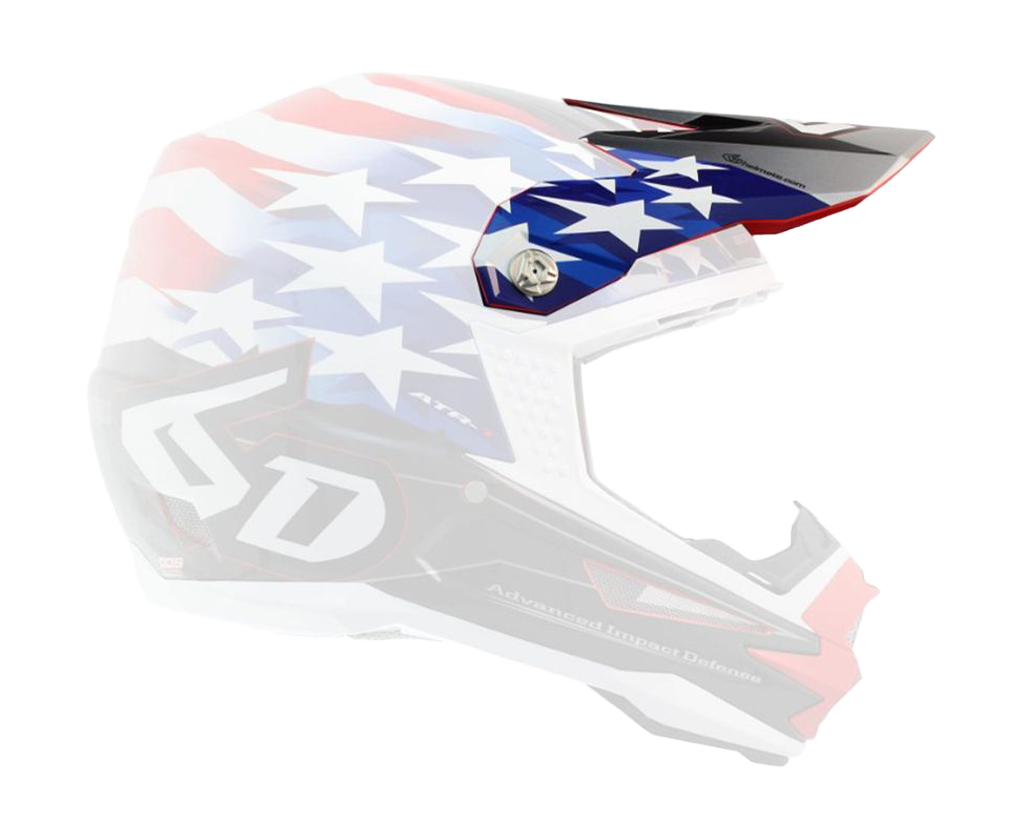 6D Youth Helmet Visor ATR-1Y Patriot - Red / White / Blue