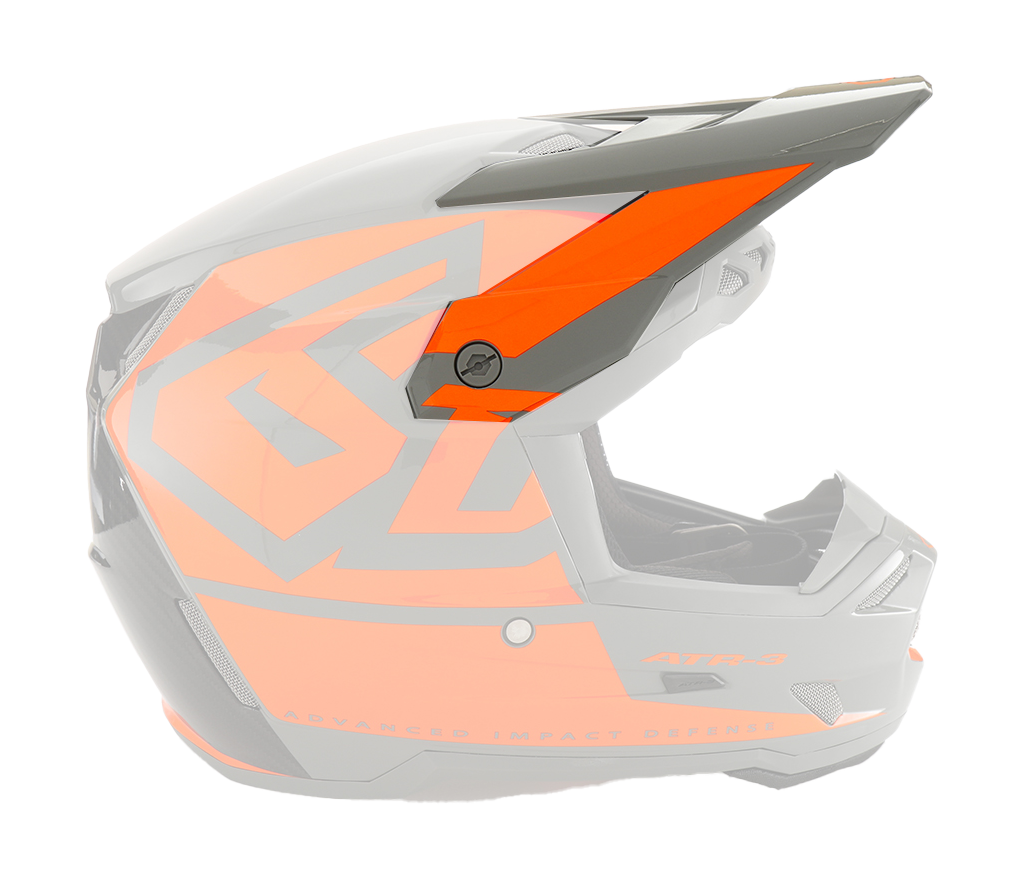 6D Youth Helmet Visor ATR-3Y Hex - Neon Orange