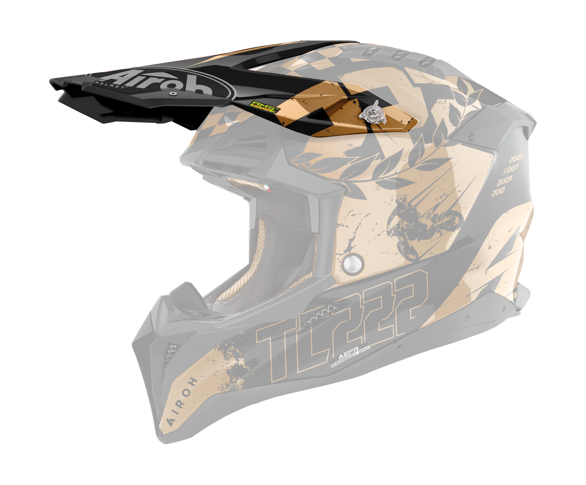 Airoh Helmet Visor Aviator 3 Legend TC222 - Gloss Chrome