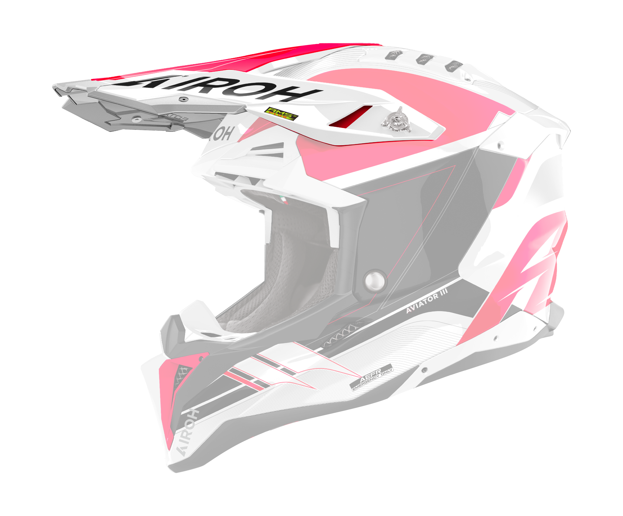 Airoh Helmet Visor Aviator 3 Saber - Gloss Red