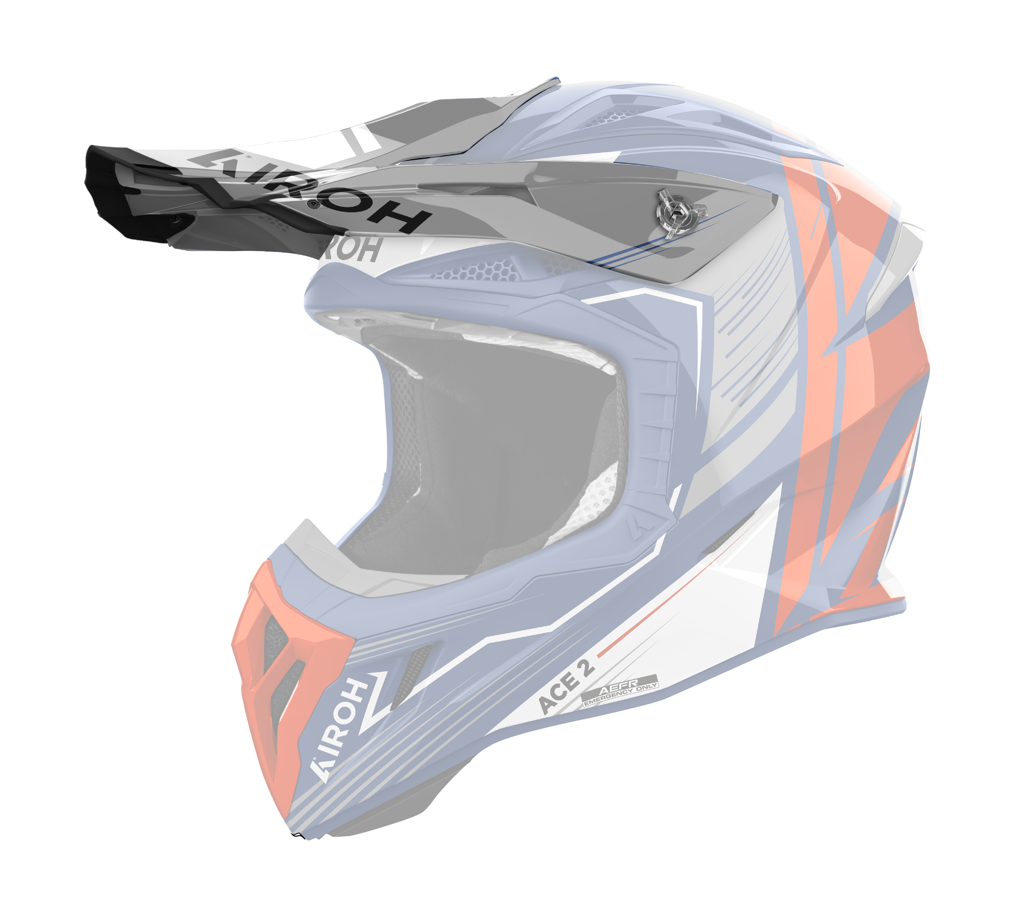 Airoh Helmet Visor Aviator Ace 2 Engine - Gloss Cerulean