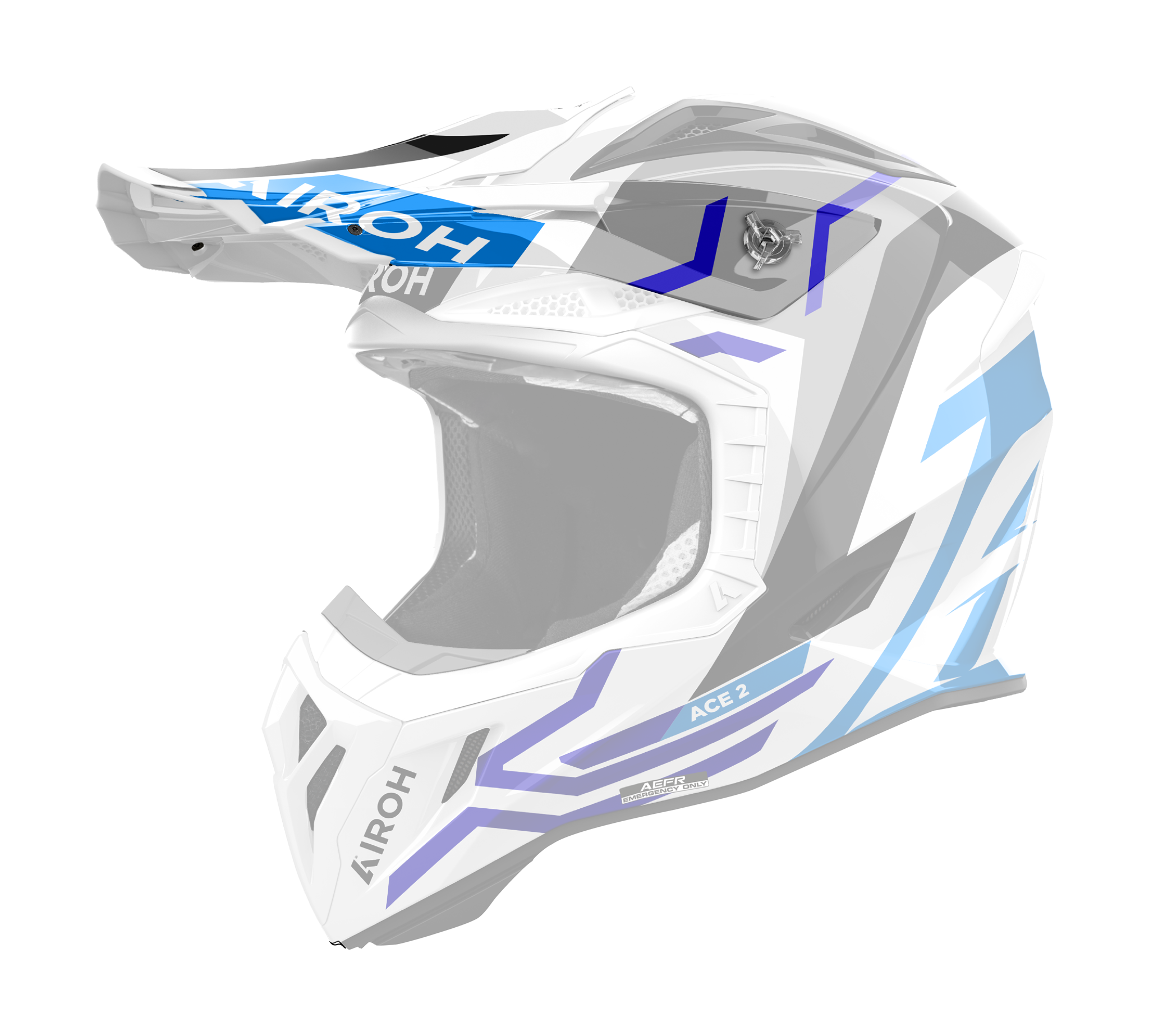 Airoh Helmet Visor Aviator Ace 2 Ground - Gloss Blue