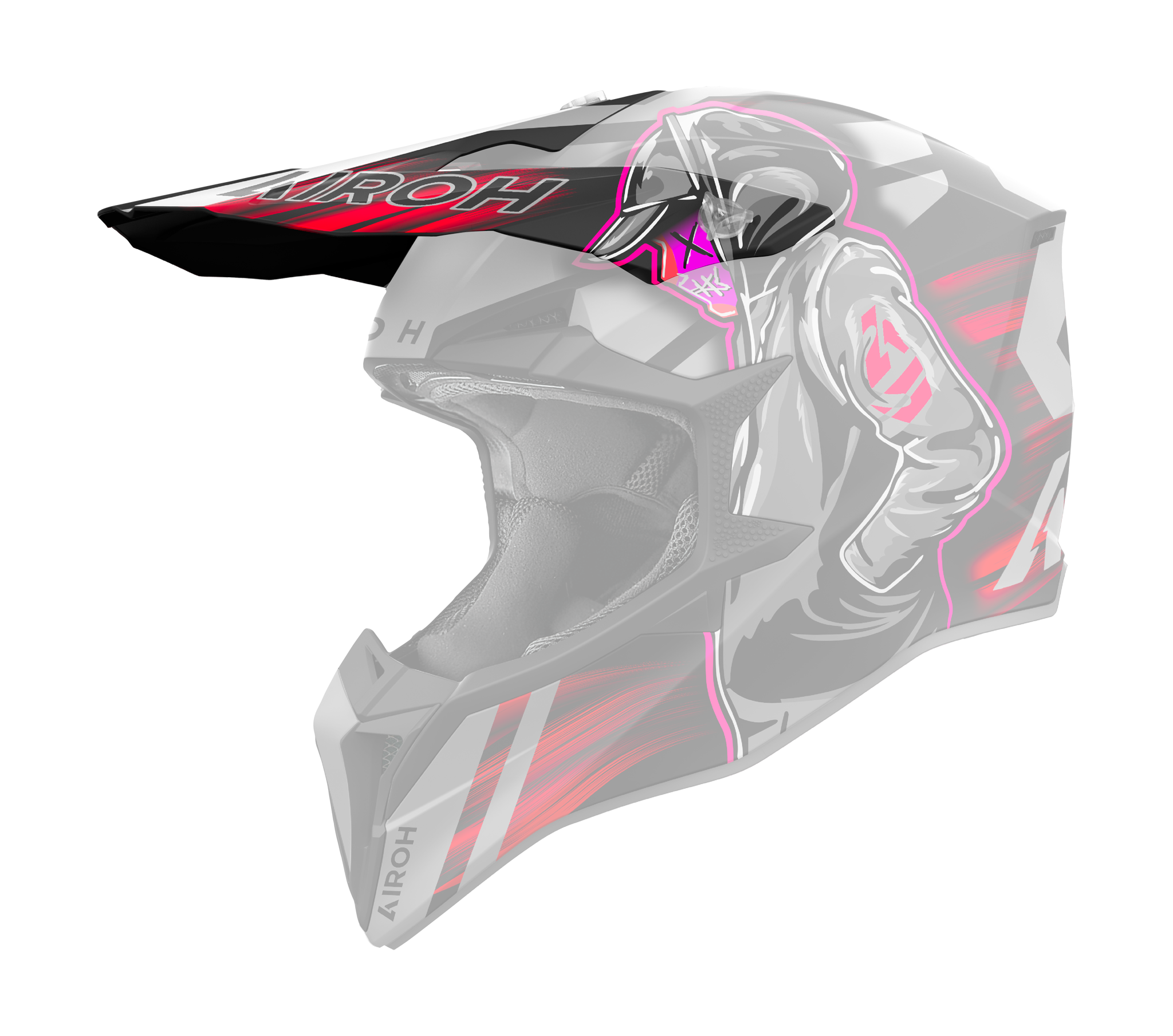 Airoh Helmet Visor Wraap Cyber - Matte Red