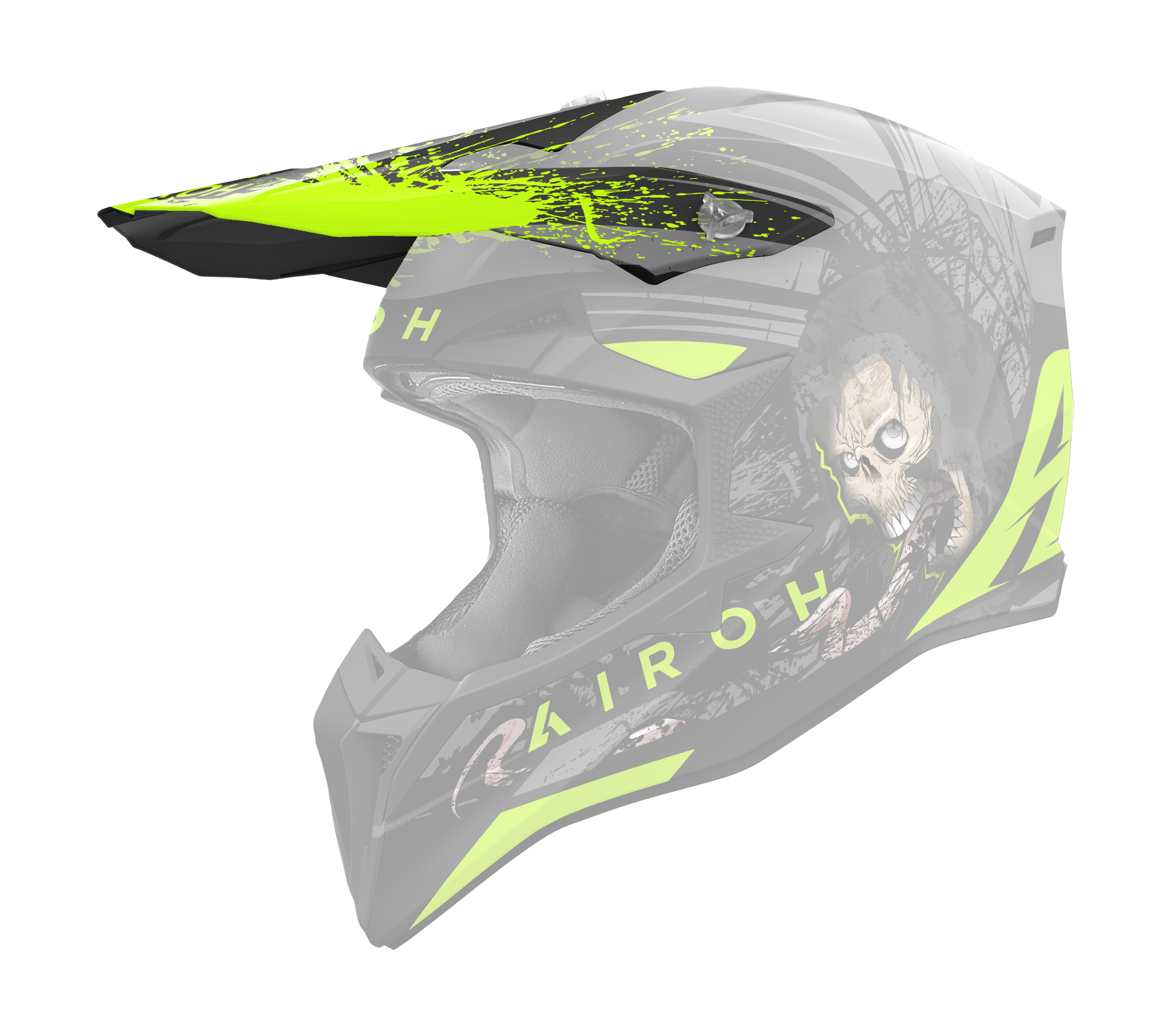 Airoh Helmet Visor Wraap Darkness - Matte Fluo Yellow / Black